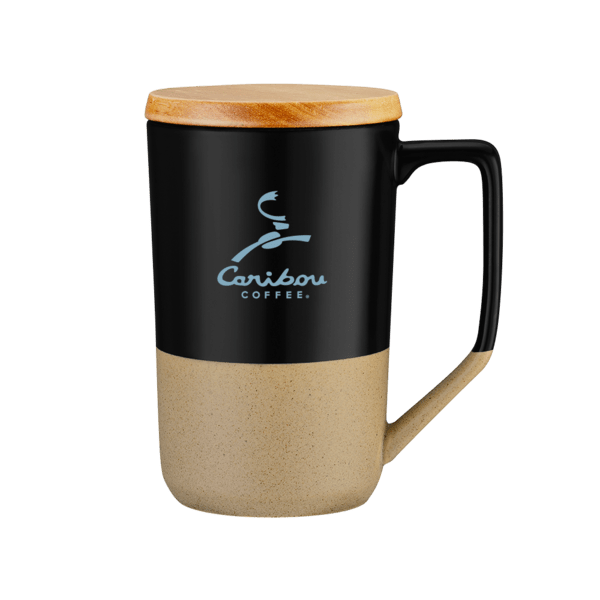 Rochester 15oz Two-Tone Ceramic Mug w/Wood Lid 22