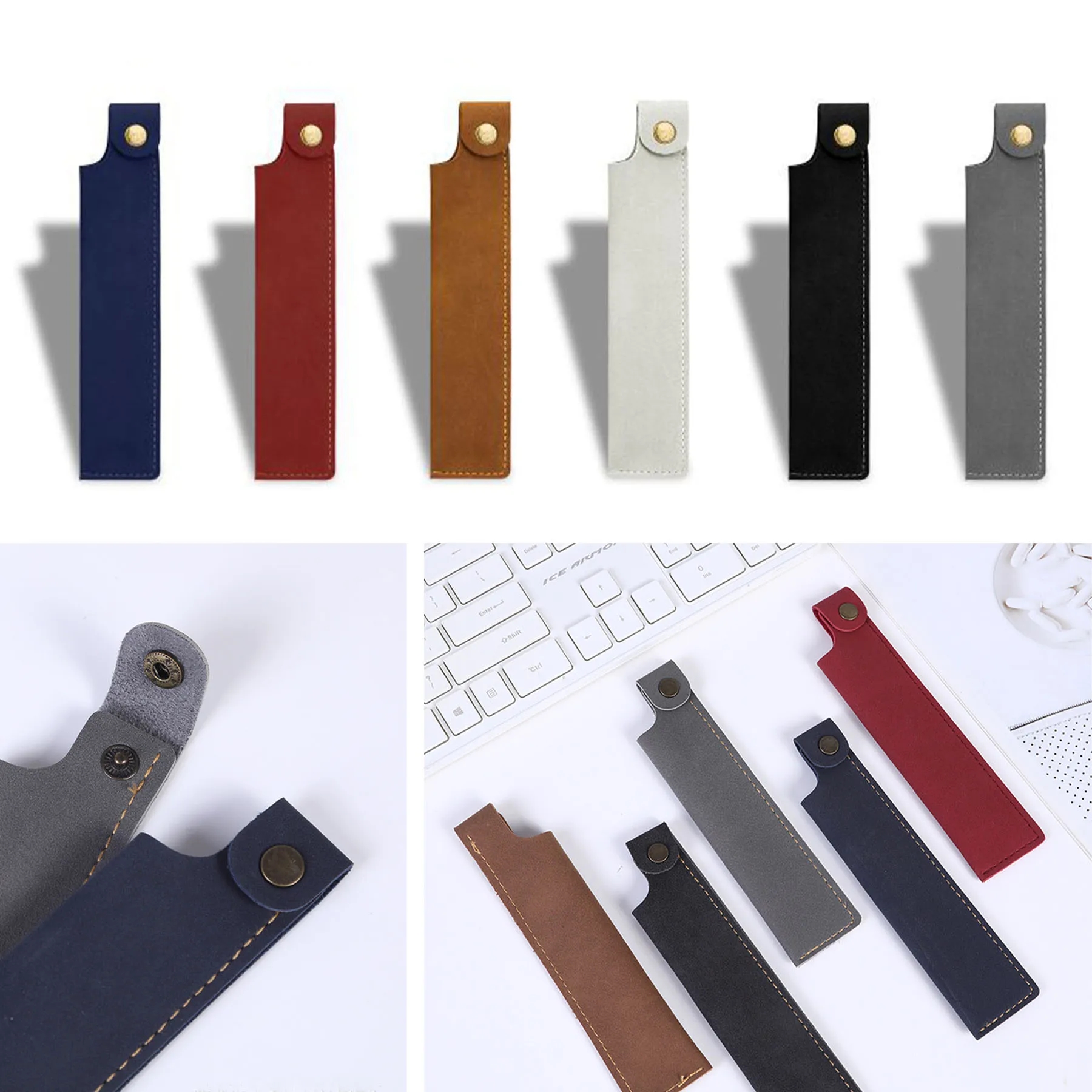 Leather Pen Pouch Holder Organizer 7