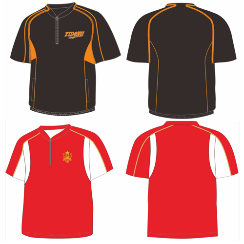 Premium Short Sleeve Quarter Zip Lamination Baseball 3