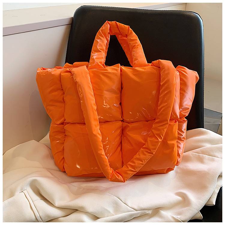 Puffer Quilted Tote Bag, custom tote bag with logo imprint 7