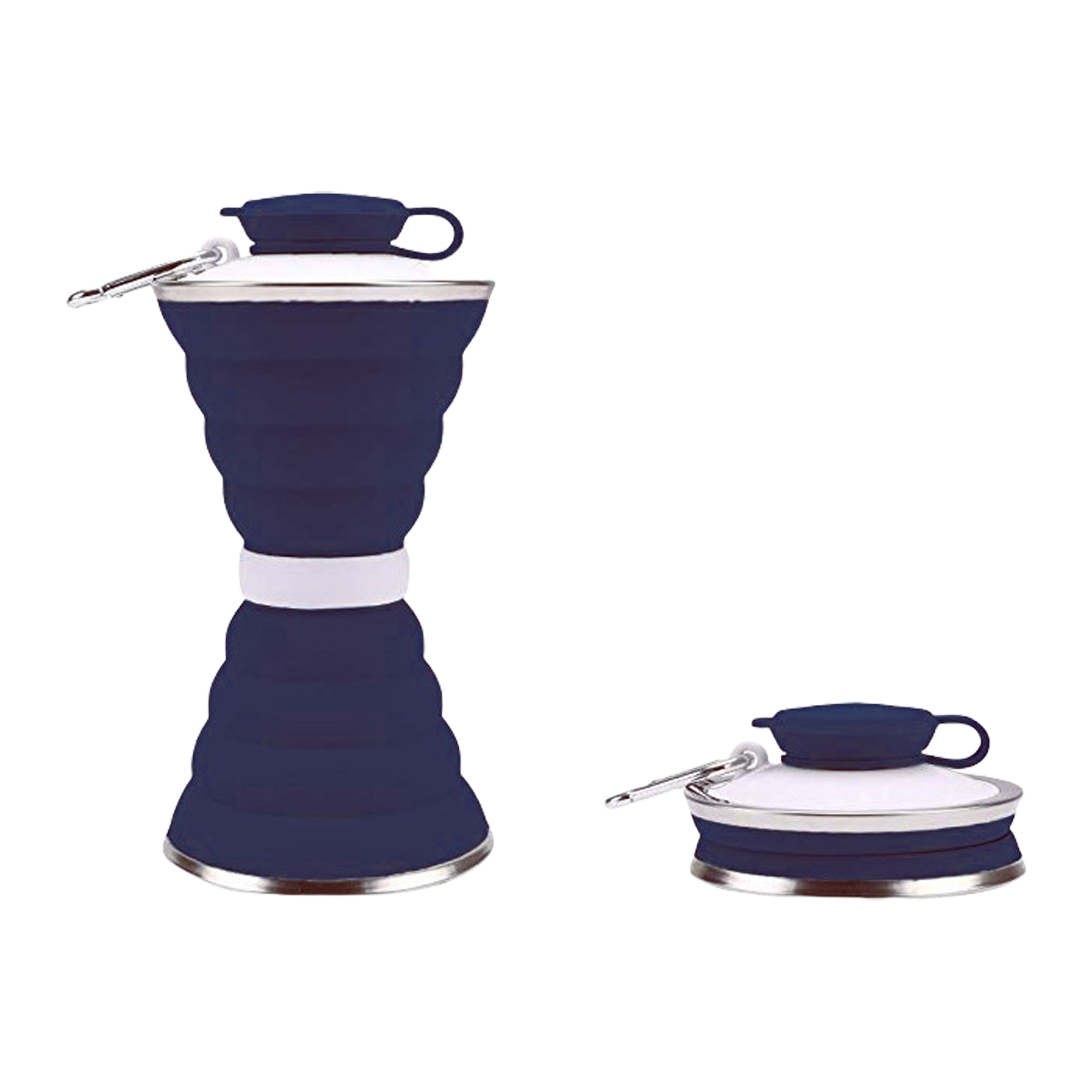 17Oz Silicone Collapsible Water Cup with Carabiner 8