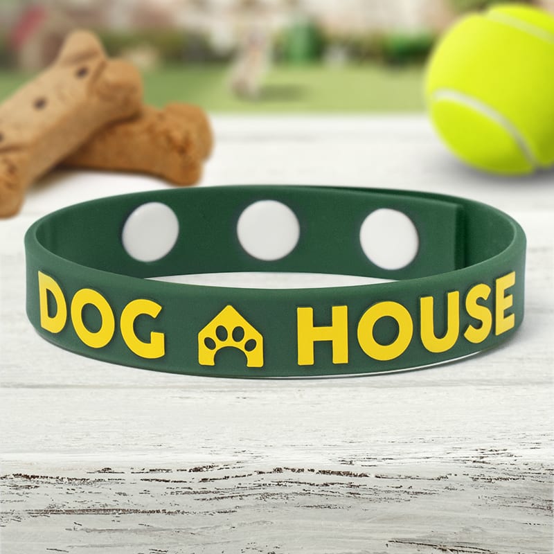 Embossed Printed Silicone Adjustable Wristbands 206