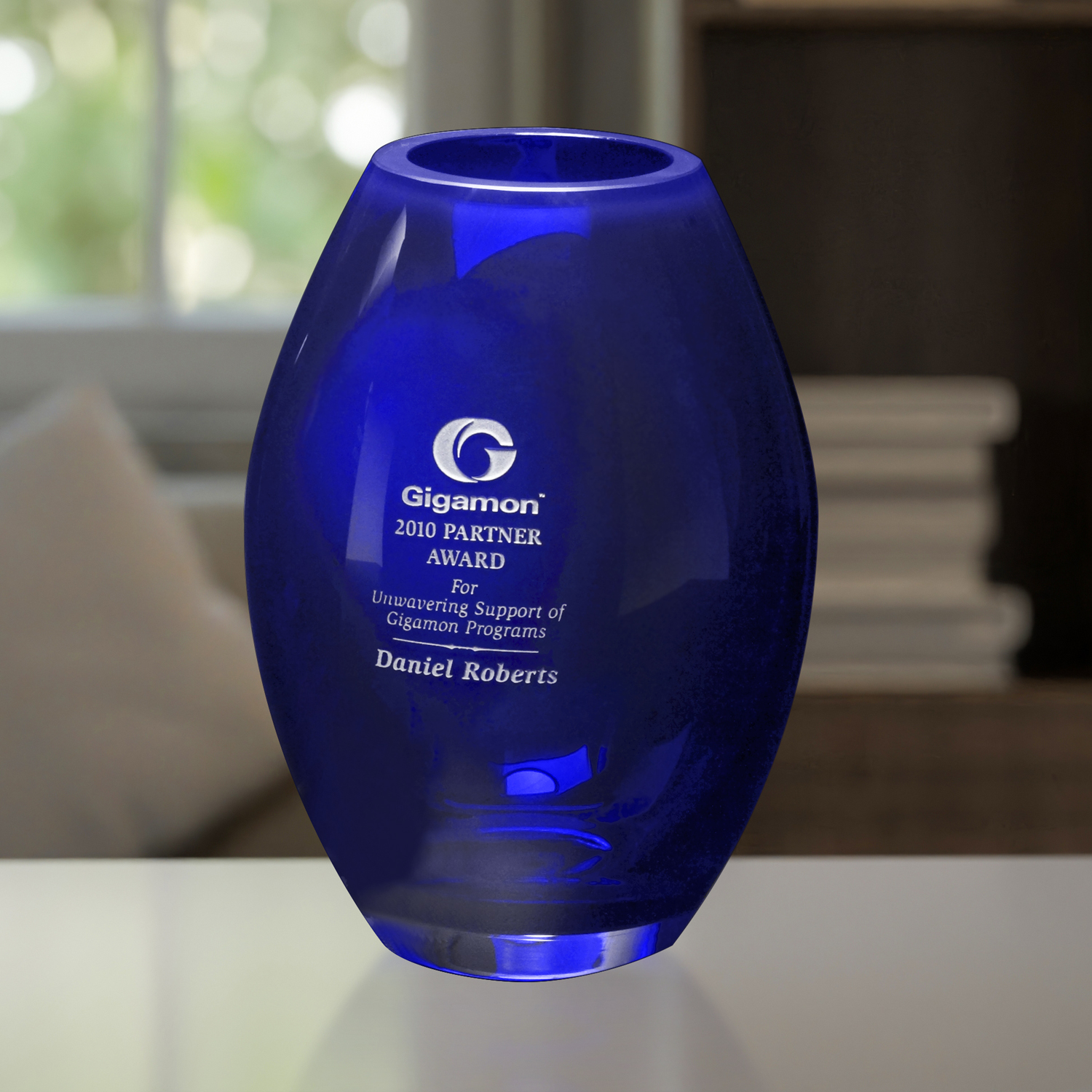 Cobalt Barrel Vase 8