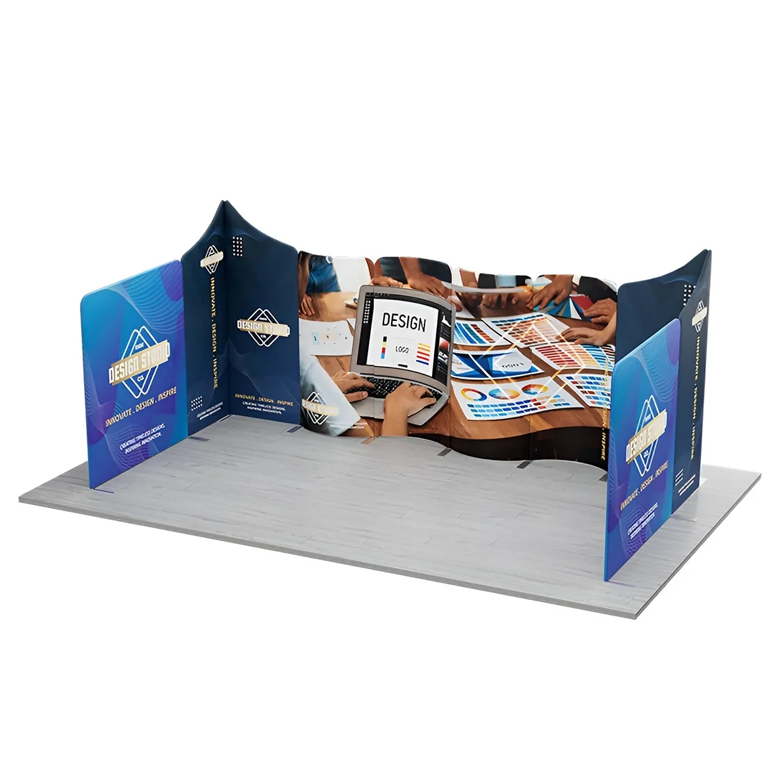 20ft Magnetic Modular Fabric Displays - U Shape 8
