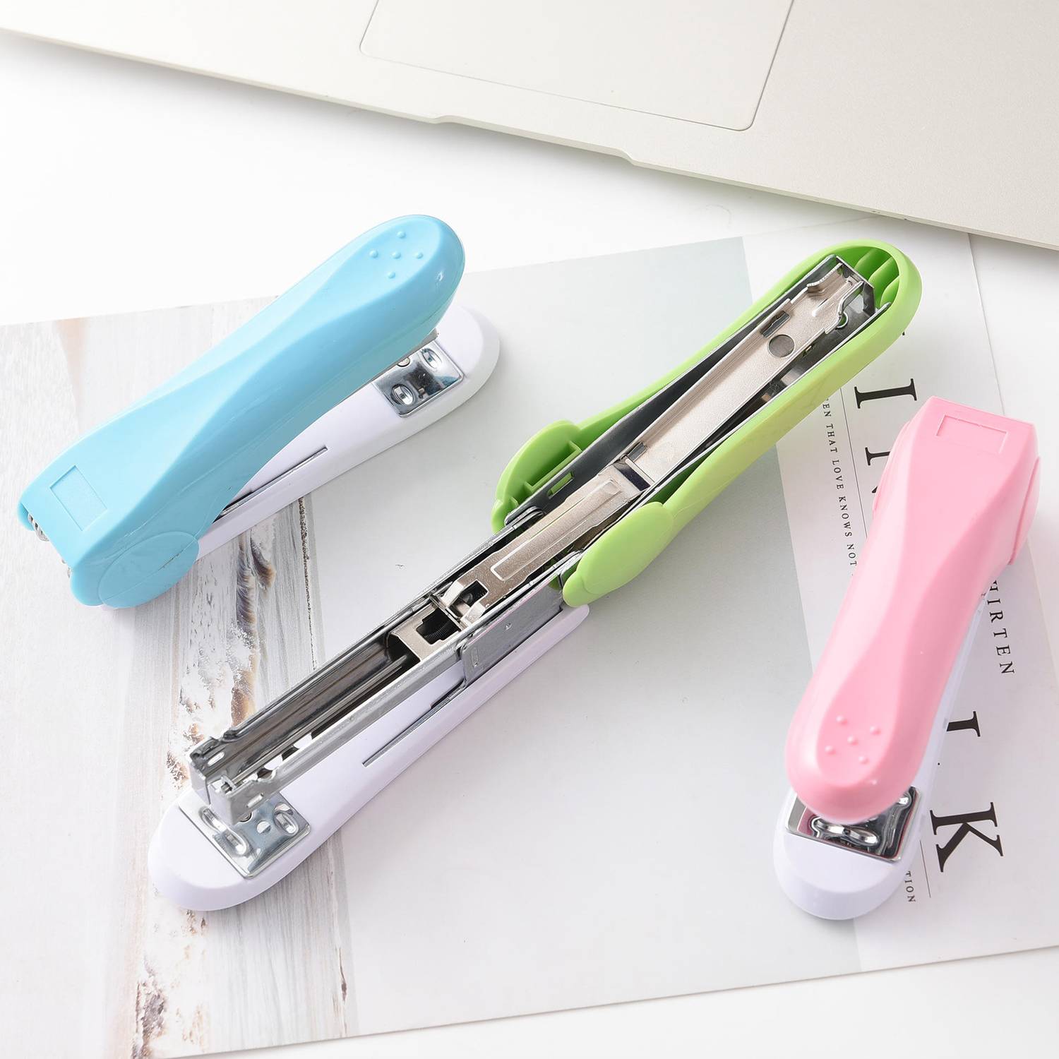 Office Portable Mini Labor-Saving Stapler 12