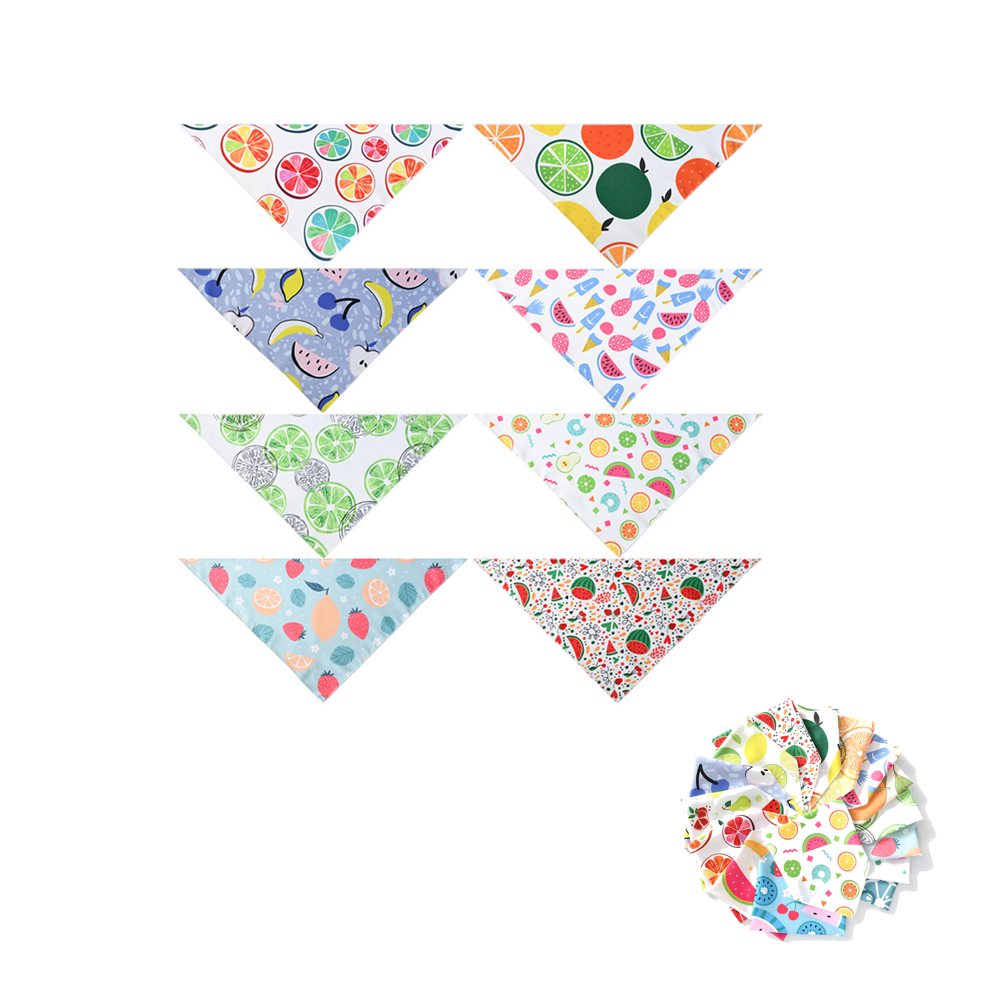 MOQ 50 Custom Design logo Polyester Dog Bandanas 3
