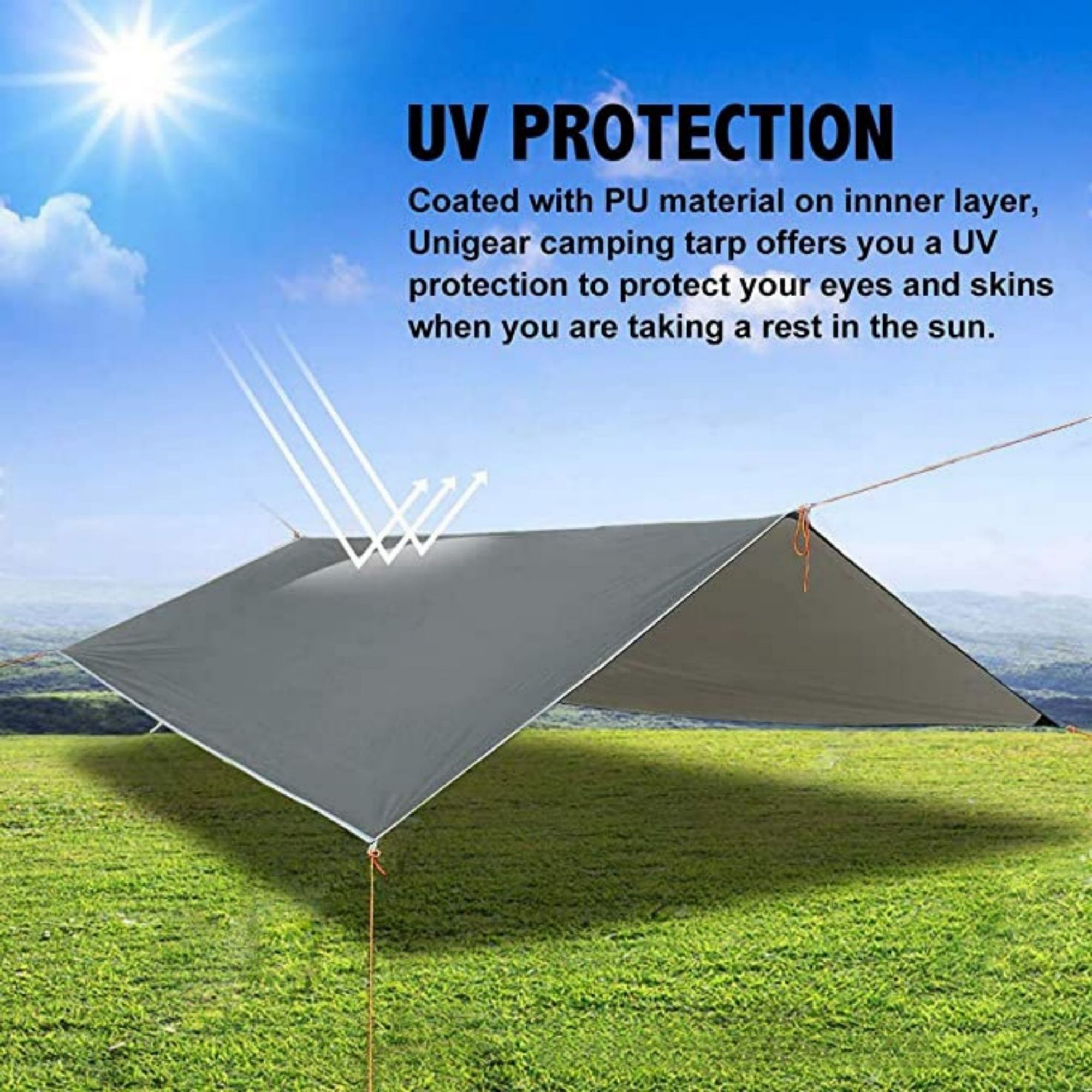 Lightweight Backpacking Rain Tarp 3