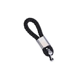 Sophisticated Weaved PU Leather Keychain With Plastic Buckle 16
