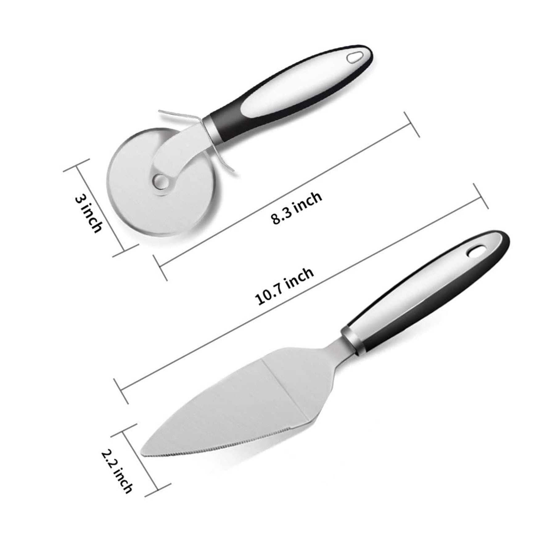 Quality Stainless Steel Pizza Cutter Set 2