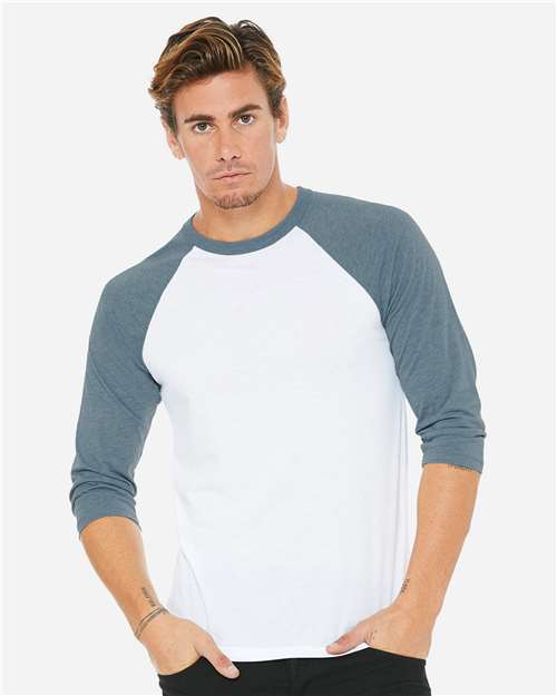 Unisex Three-Quarter Sleeve Baseball Tee - 3200 124