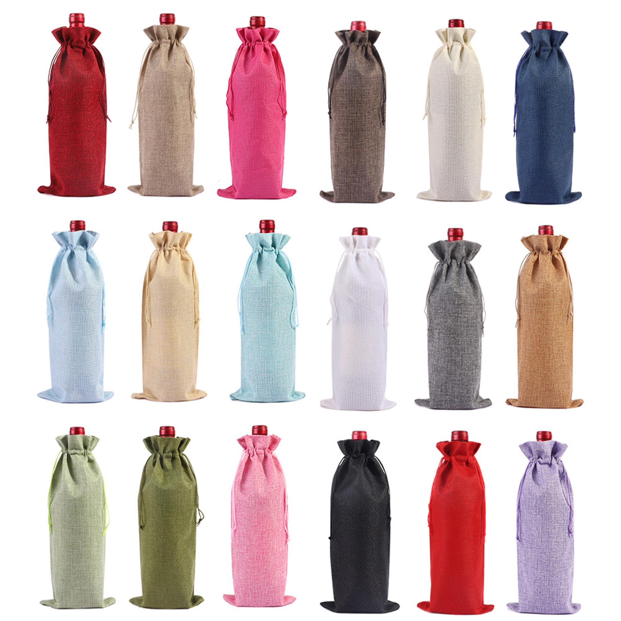 Multi-Color Rustic Wine Bottle Bag 2