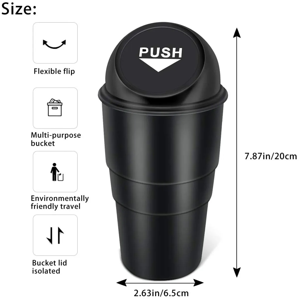 Car Garbage Can with Lid 6
