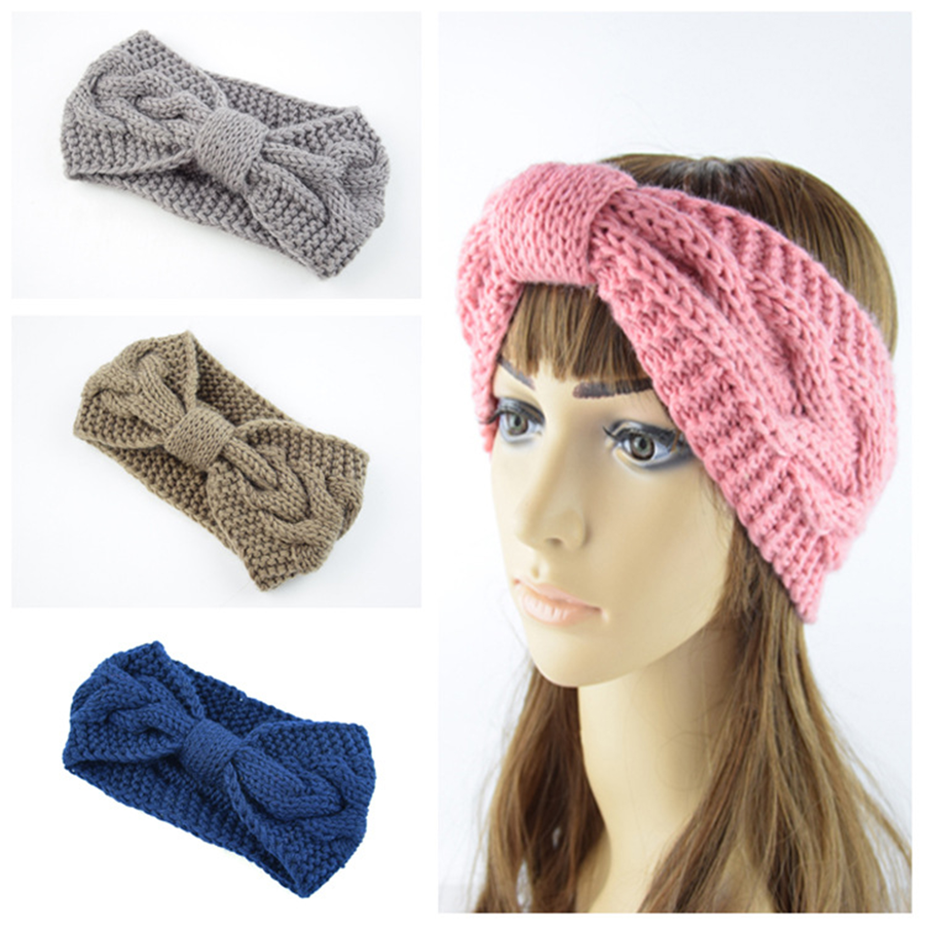 Winter Knitted Hairband Ear Warmer 2