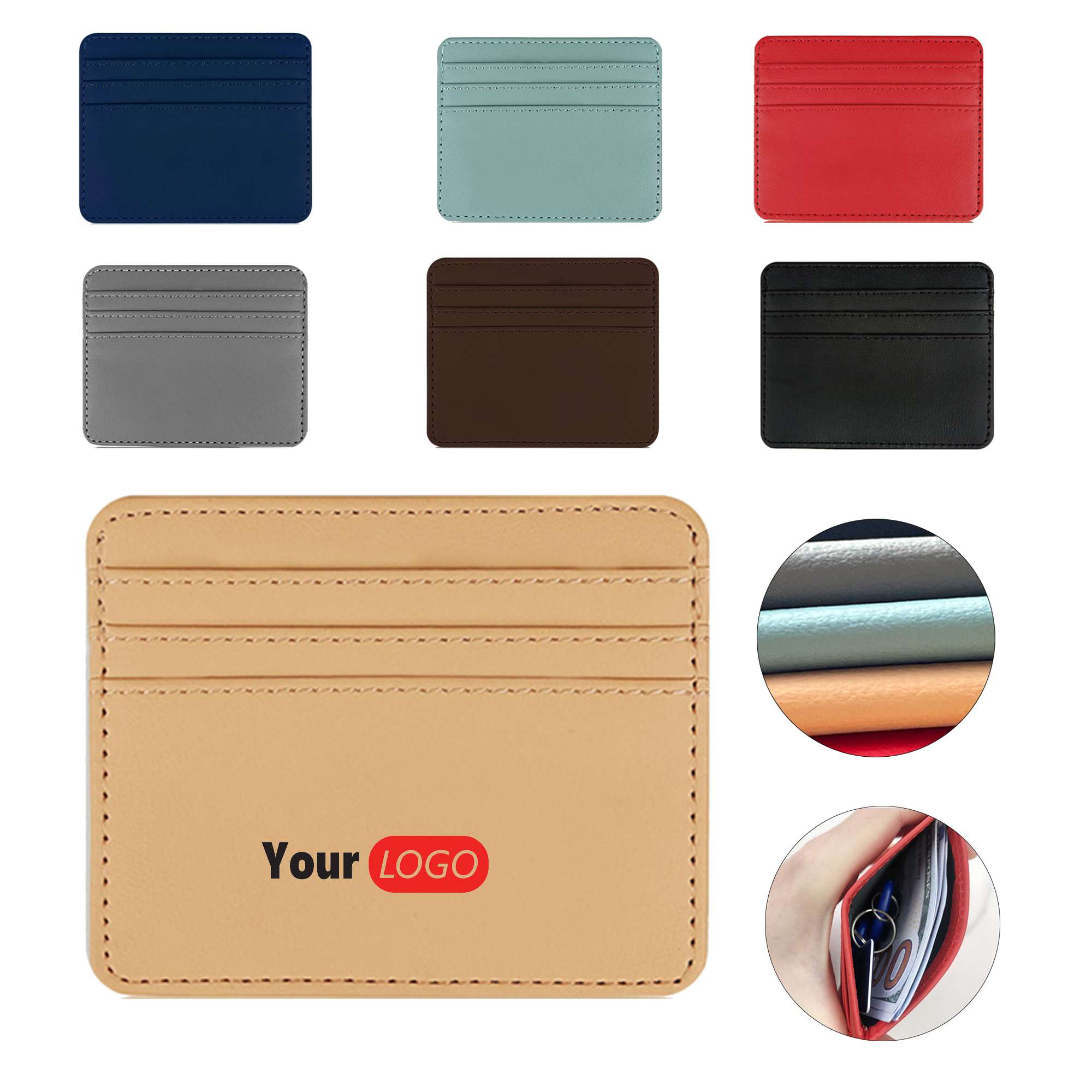 PU Leather Compact Portable Card Case MOQ 50 2