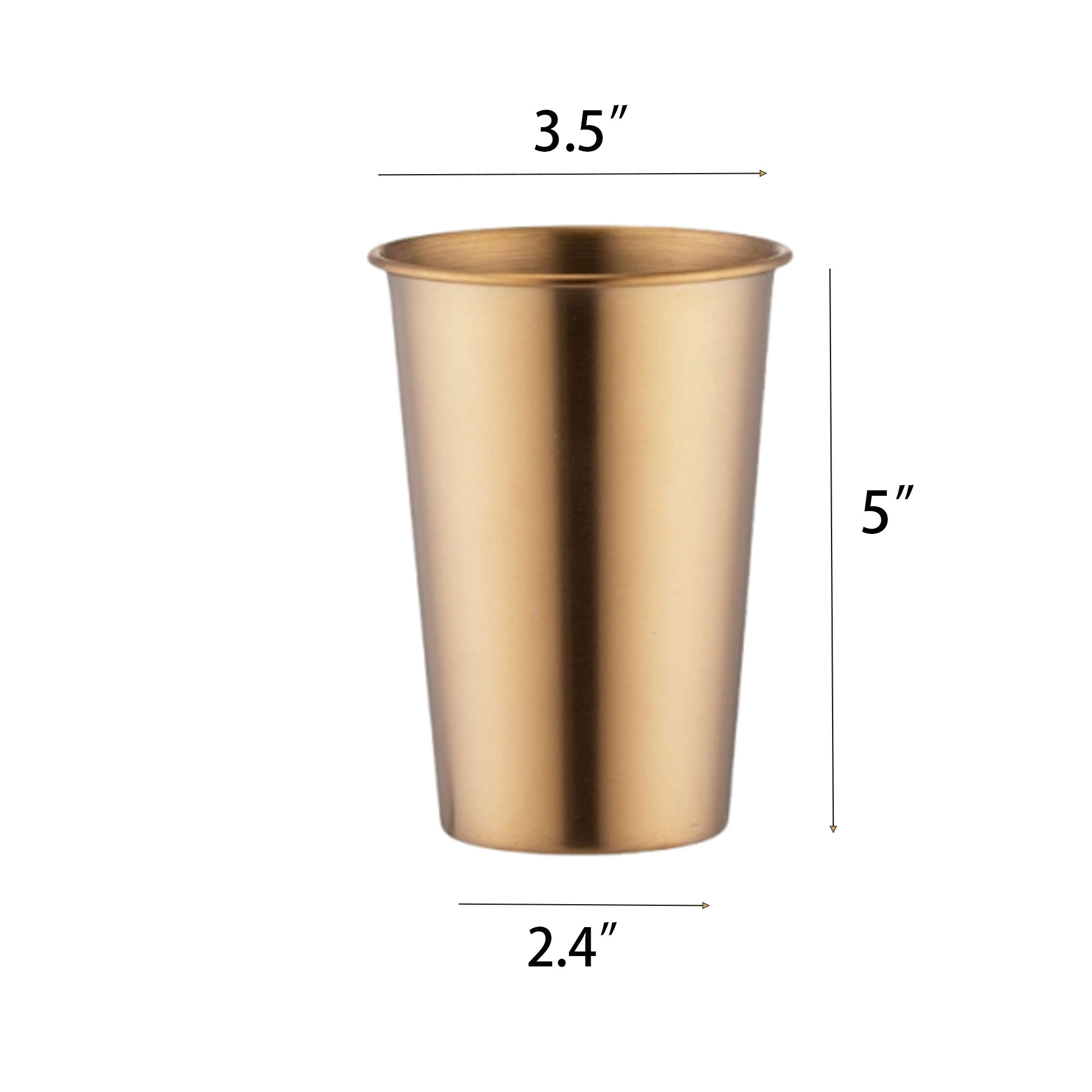 17oz Single Layer Stainless Steel Gold Cup 1