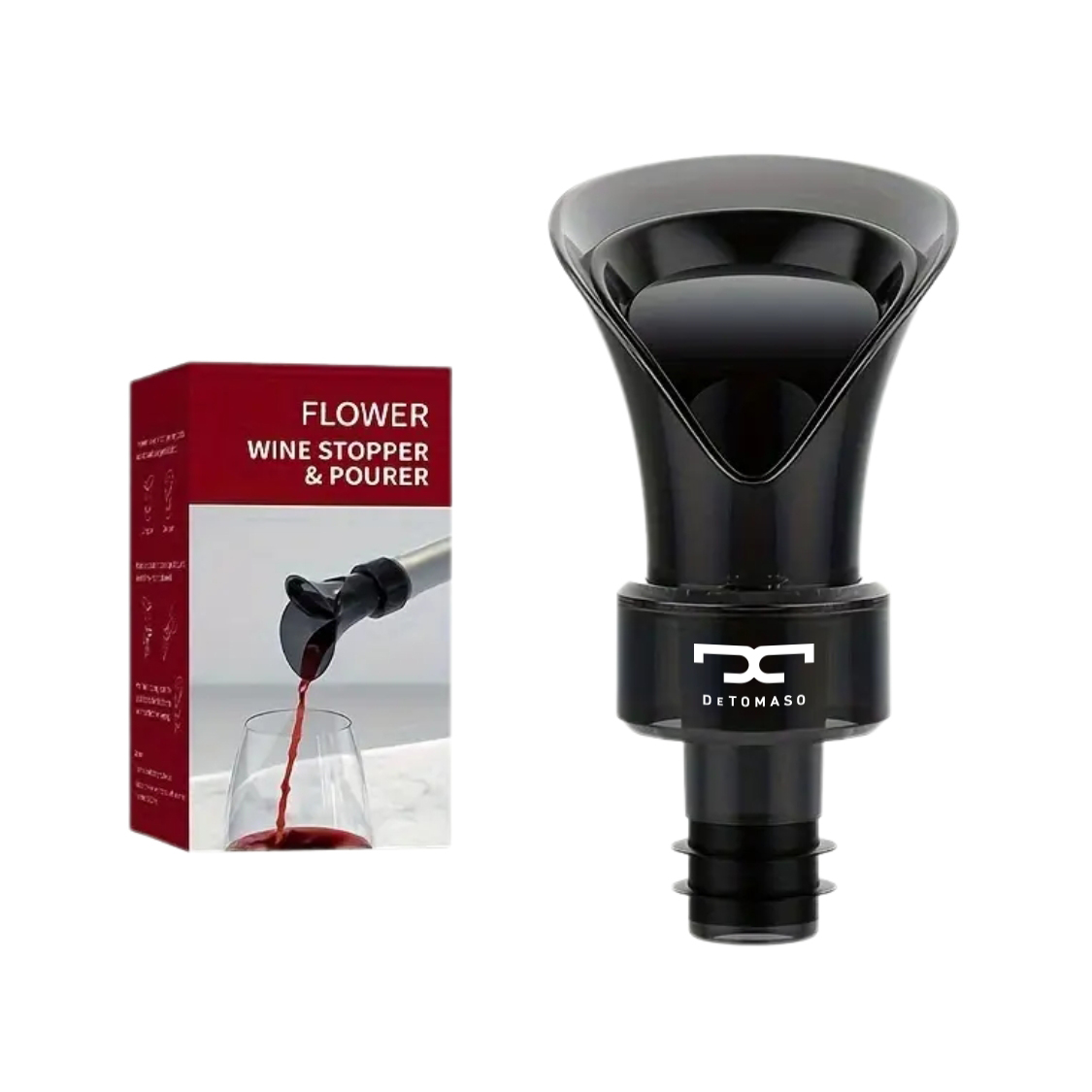 WineVault Flower-Shaped Wine Preserver Pourer 4