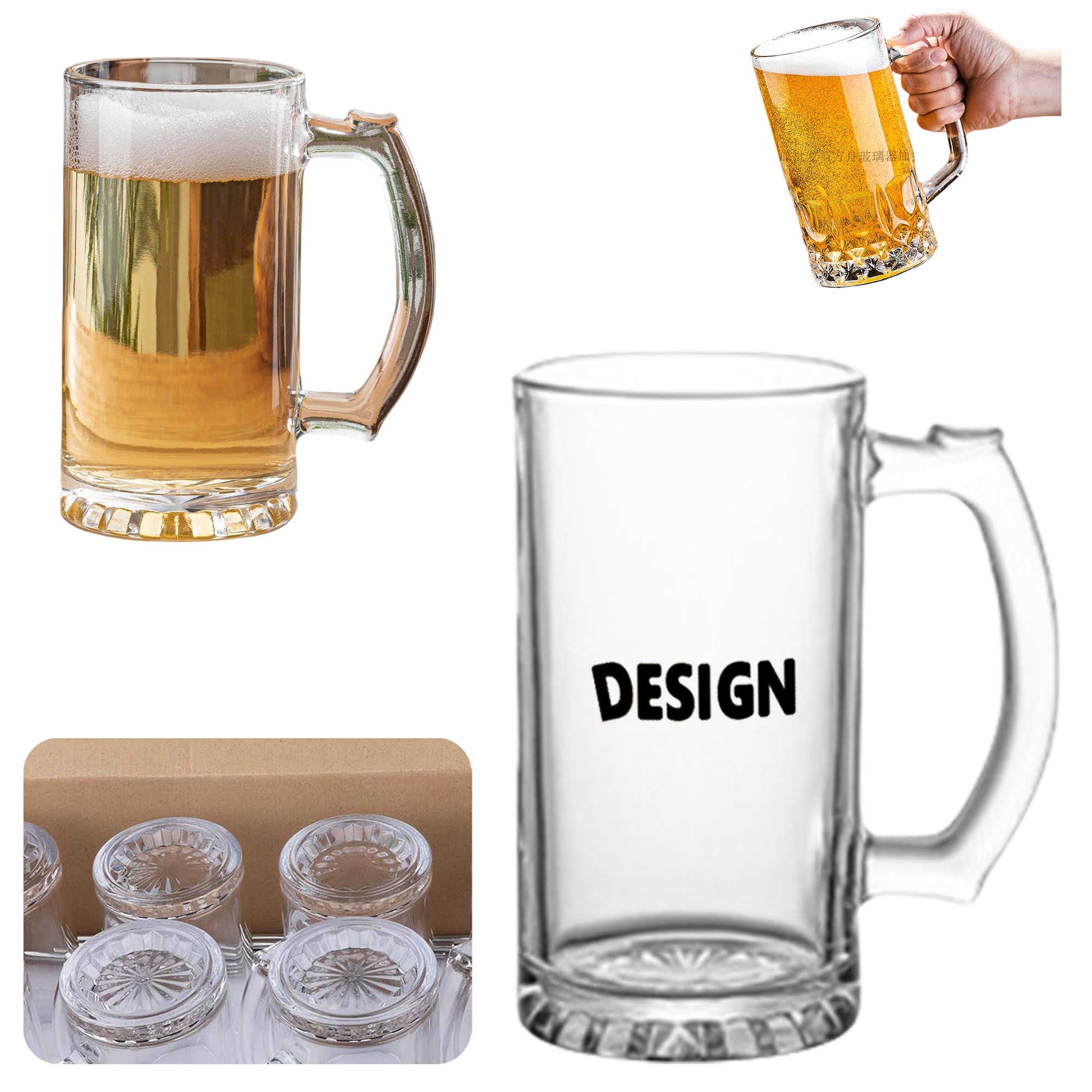 16oz Beer Cups Drinking Glasses 2