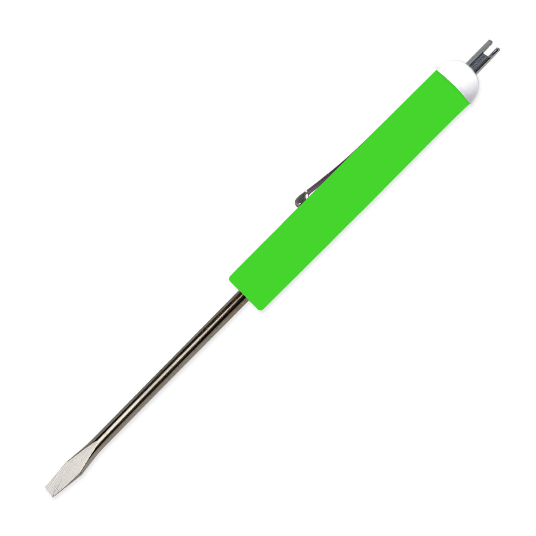 Pocket Screwdriver 1/8" Flat Blade + Valve Stem Top 3