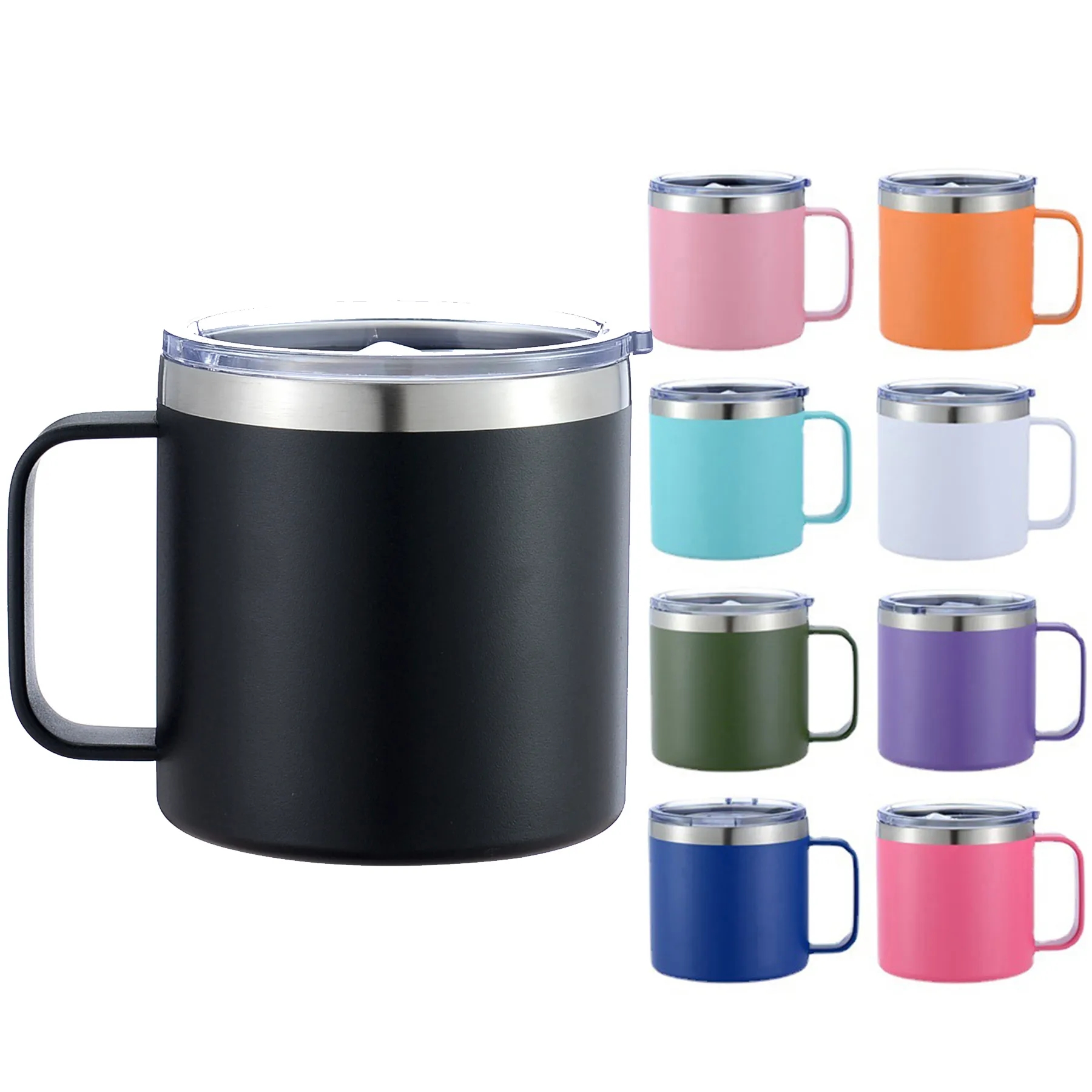 14oz Tumbler Mugs with Handle 9