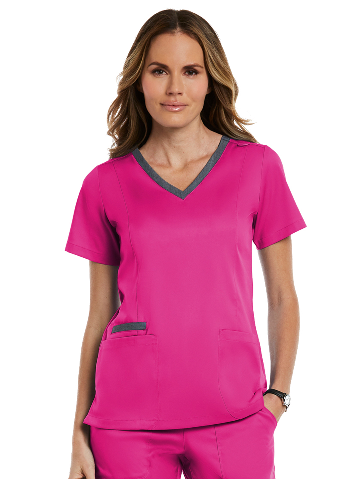 Maevn - Matrix - Women's Three-Pocket Heather Neck Band Top 6