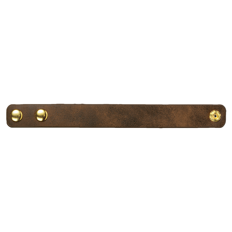 9 1/2" x 1" Rustic/Gold Leatherette Cuff Bracelet 4