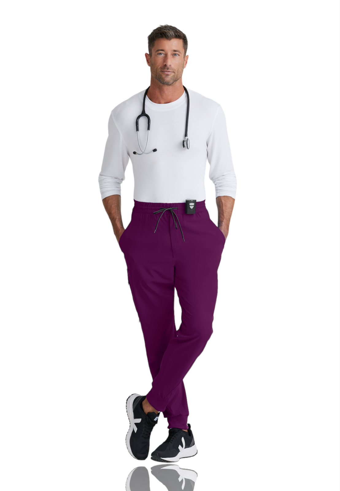 Barco One - Men's Six-Pocket Drawcord Waist Vortex Jogger Scrub Pant 16