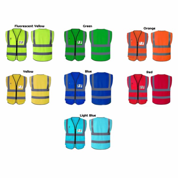 Visipro Front-Zip Reflective Safety Vest With Pockets - Interlock - Ansi 3 4