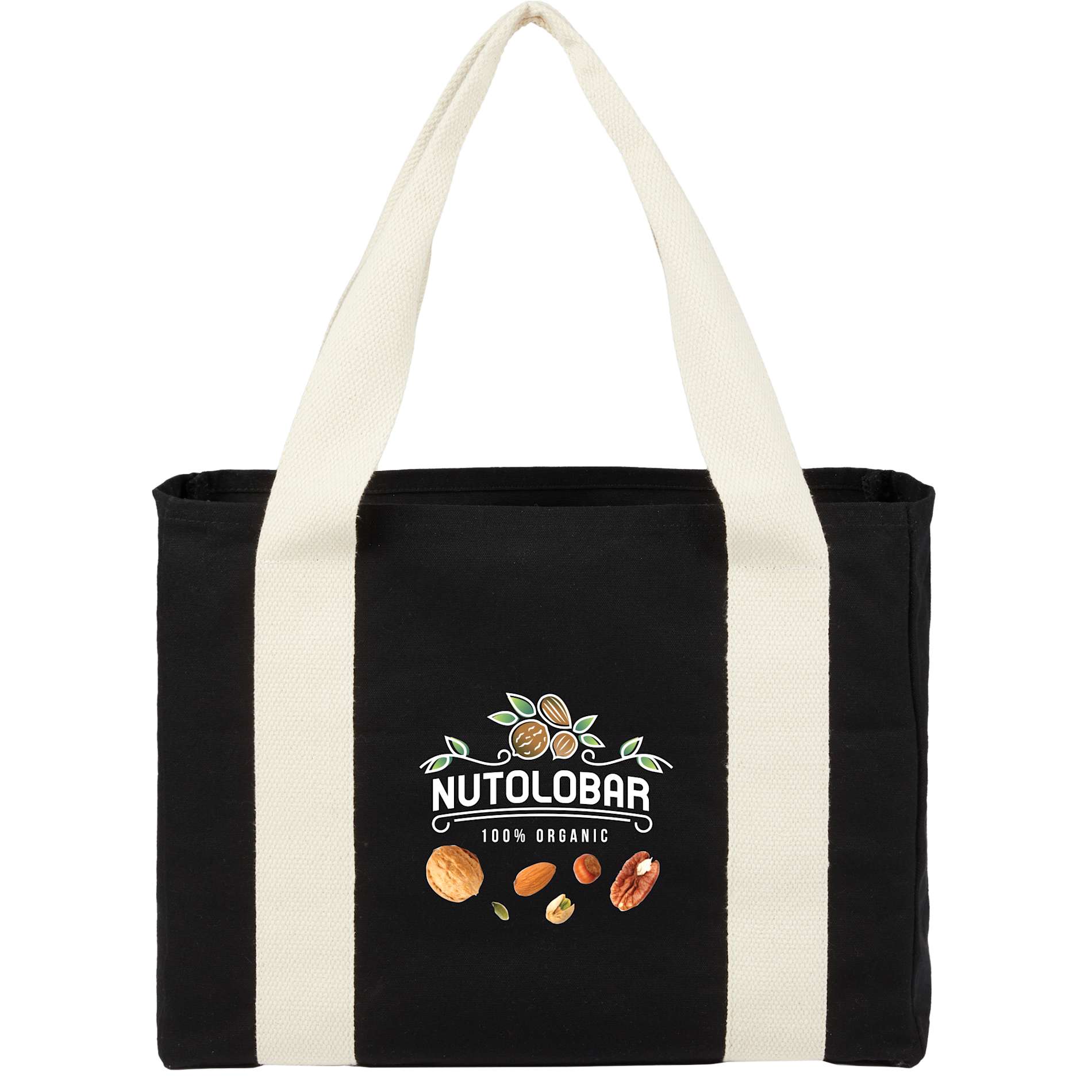 Black Cotton Tote w/ Cotton Handles