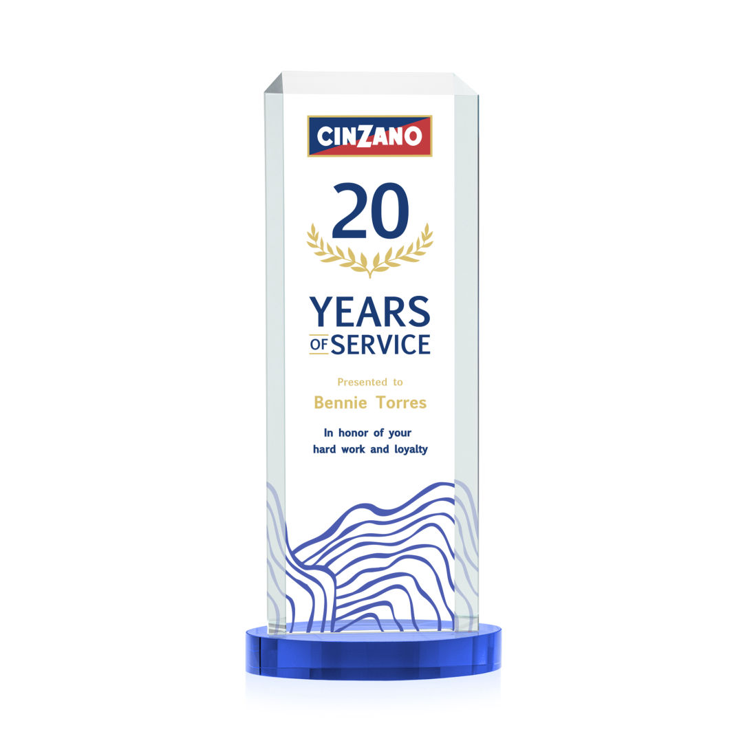 Dalton VividPrint™ Award on Alberton Base - Sky Blue 9