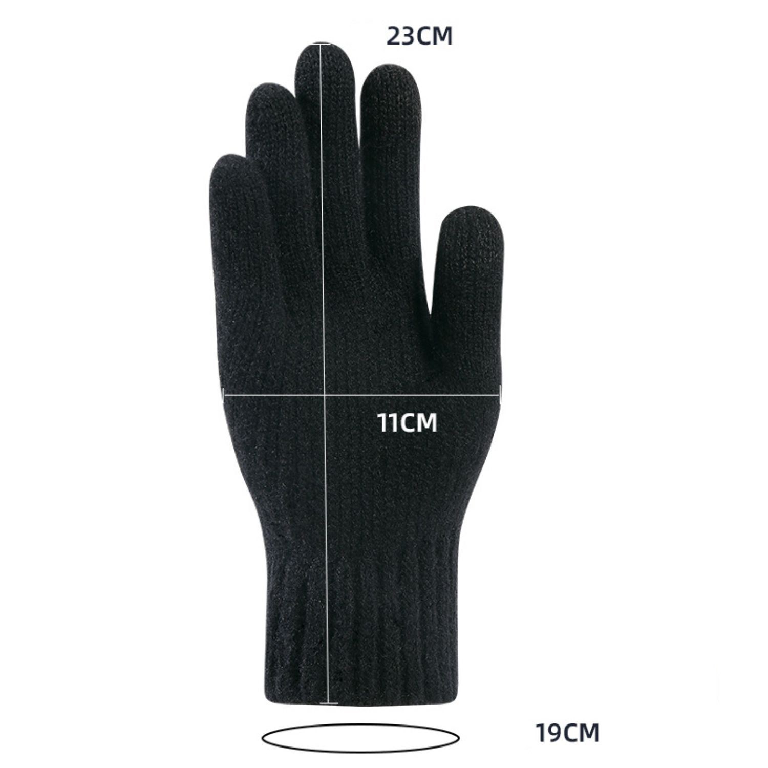 Thick Adult Gloves w/ 2 Finger Touch 3
