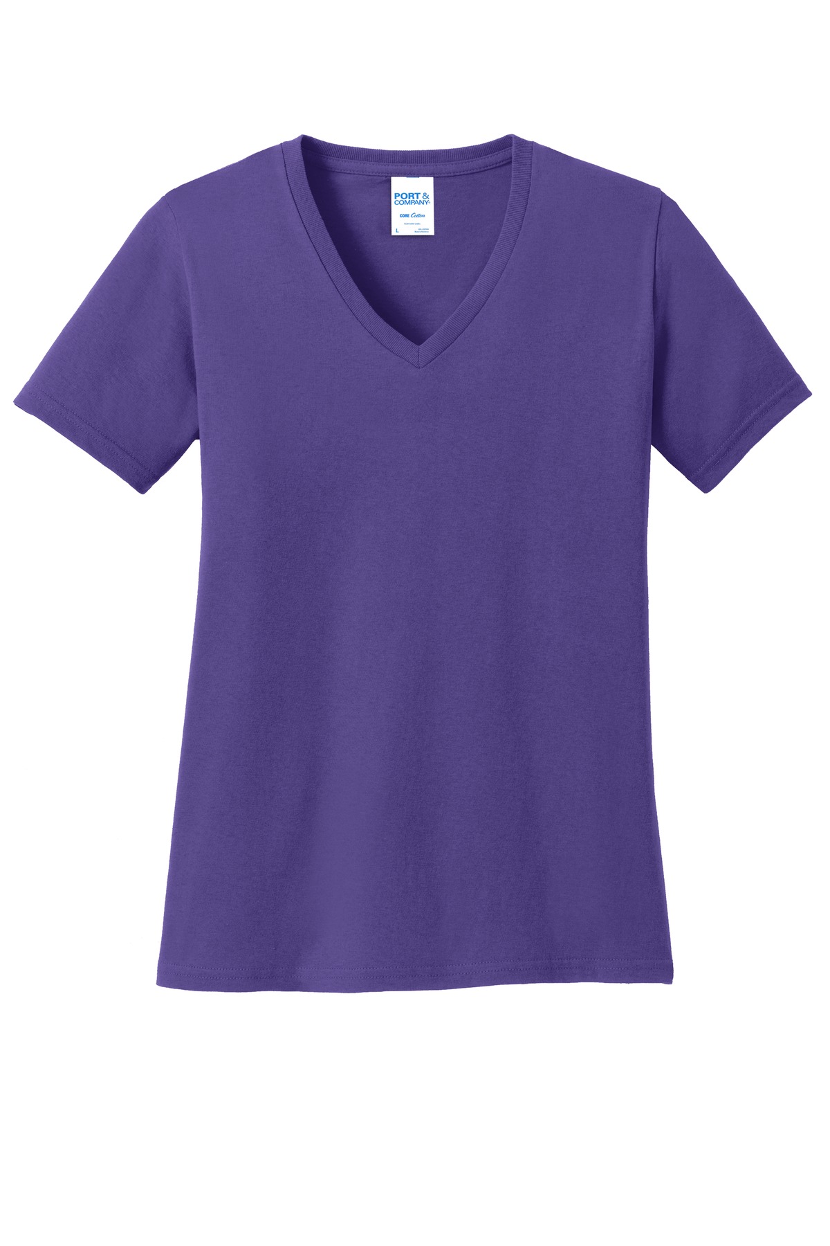 Port & Co Women's Core Cotton V-Neck Tee. LPC54V 73