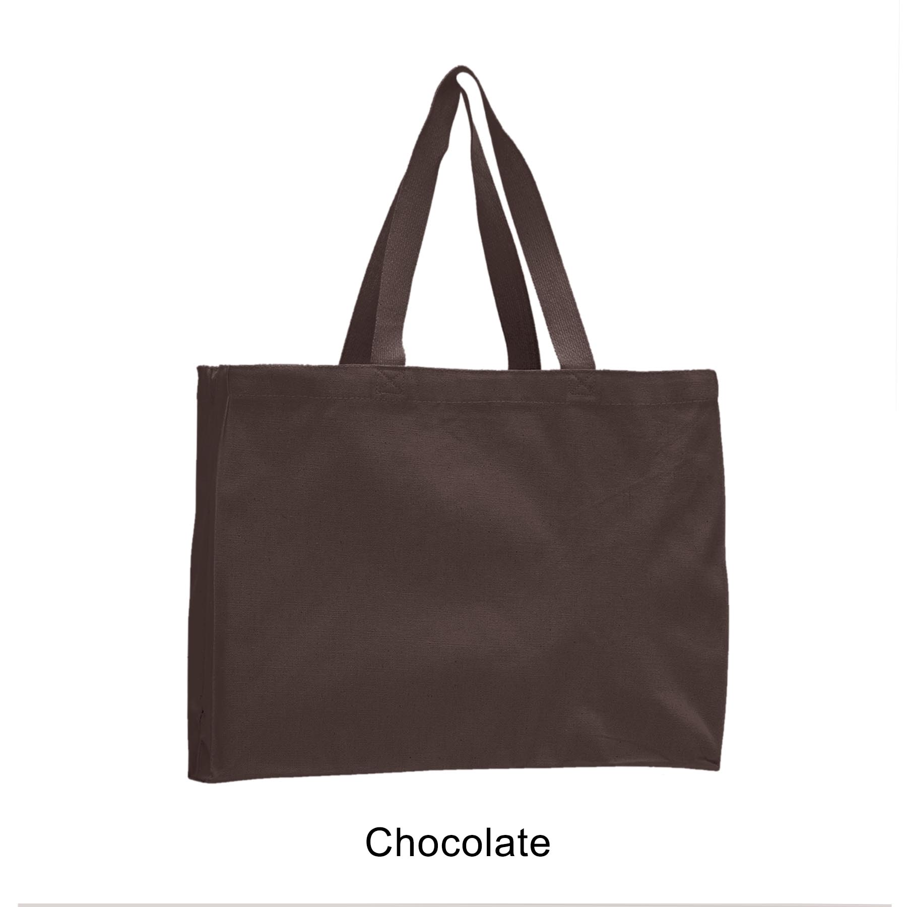 12 oz. Canvas Gusset Tote Bag /w web handles_R107BT 8