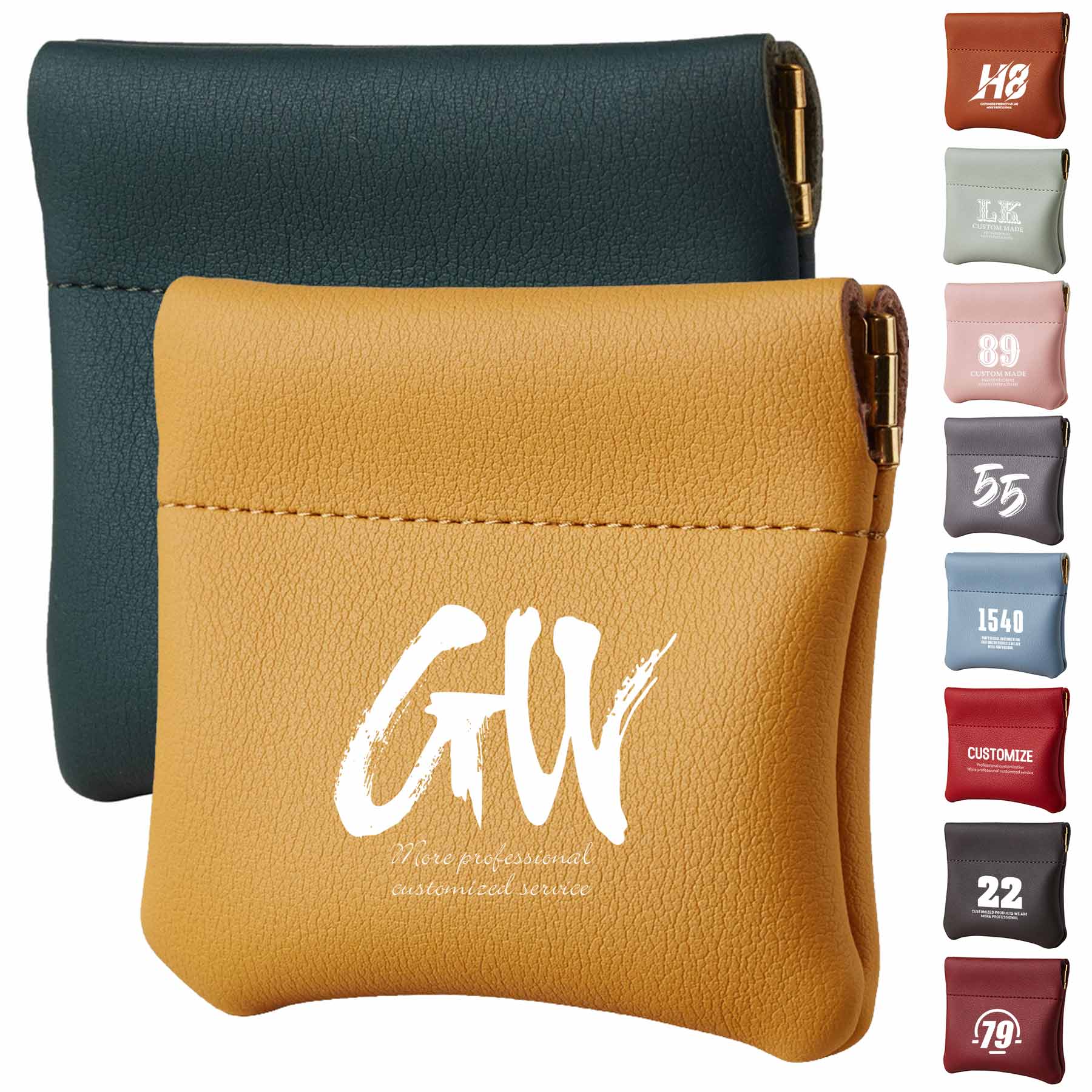 PU Leather Squeeze Coin Purse 2