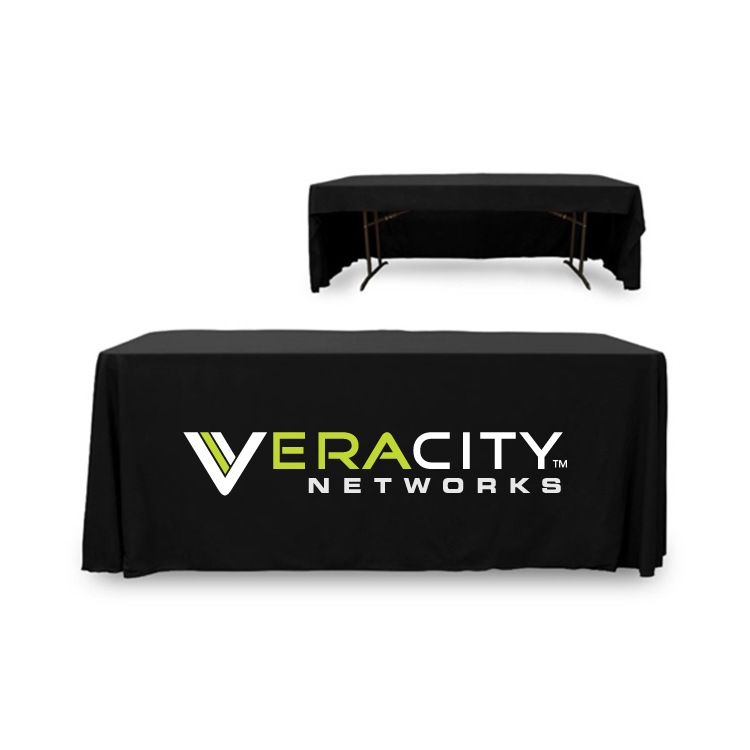 6 ft. 3 Sided PolyKnit Table Cover (Full Color Logo) 7