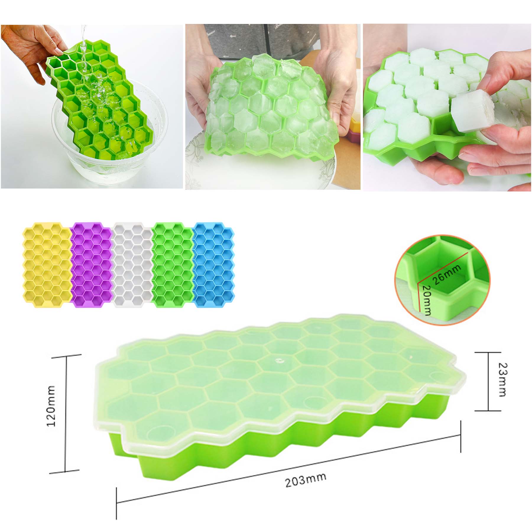 Creative New Honeycomb Silicone Ice Tray 2