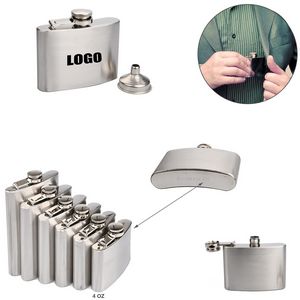 4oz Stainless Steel Flask With Tightly Sealed Cap, custom water bottle with logo imprint 10