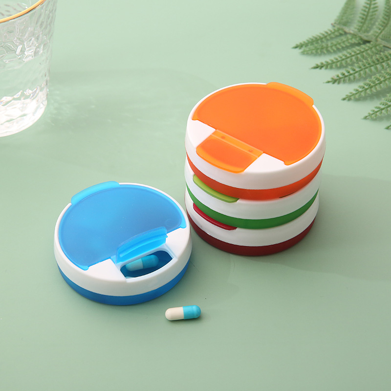 4 Compartments Round Pill Box 2