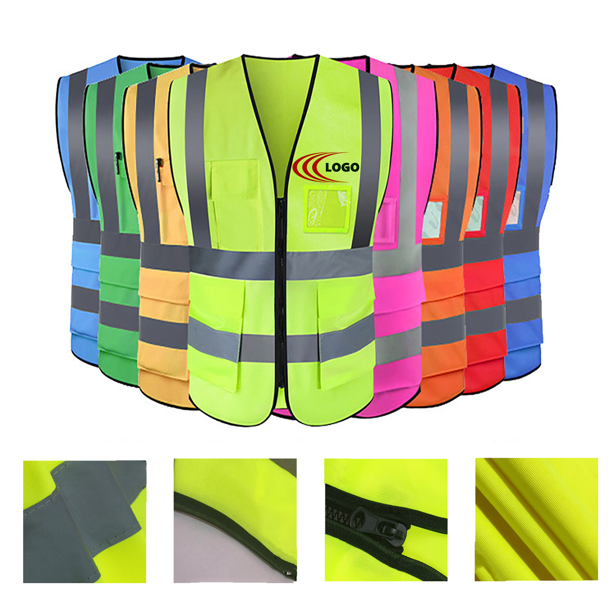 Lightweight Pocketed Safety Vest 8