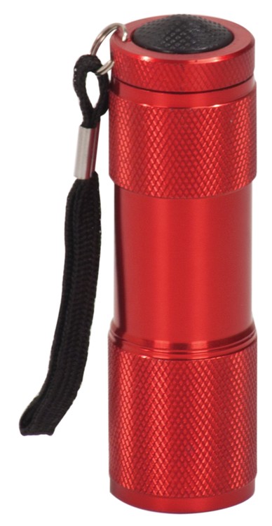 Red 9 LED Flashlight with Strap 2