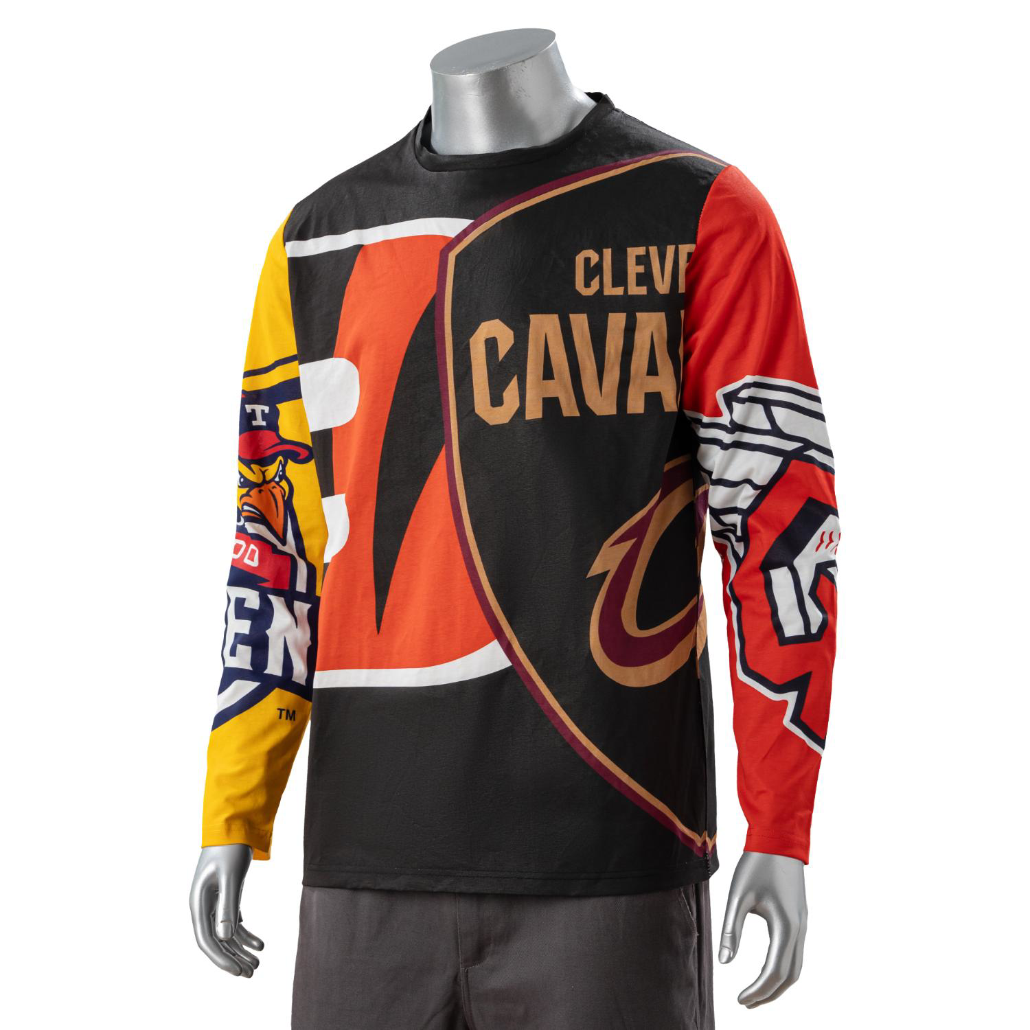 100% Cotton Full Color Pigmented Digital Print Men's Long Sleeve T-Shirt - 5.3 oz 1