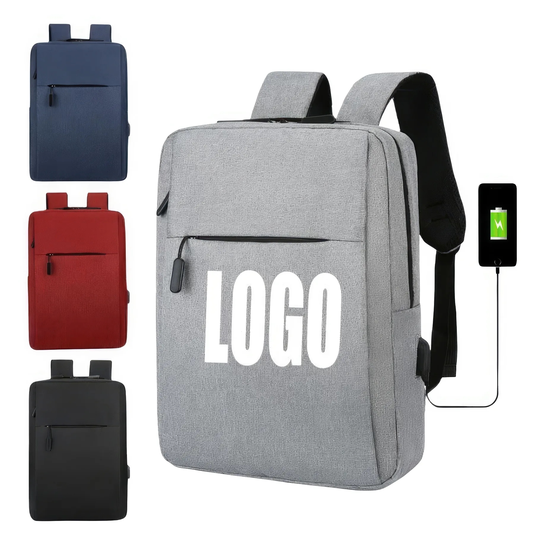 Business Travel School Laptop Backpack with USB Port 1