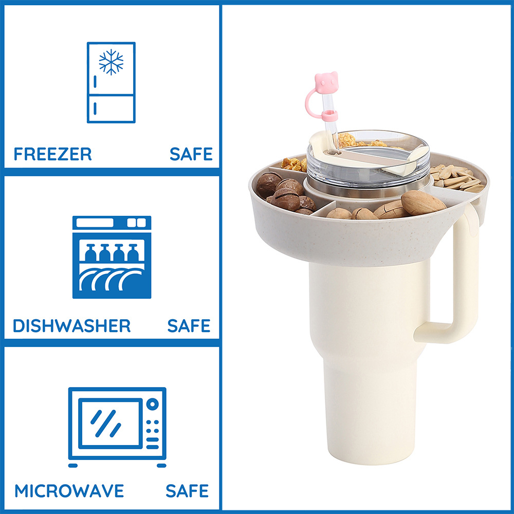 BPA Free Silicone Snack Platter for 40oz Tumbler 3
