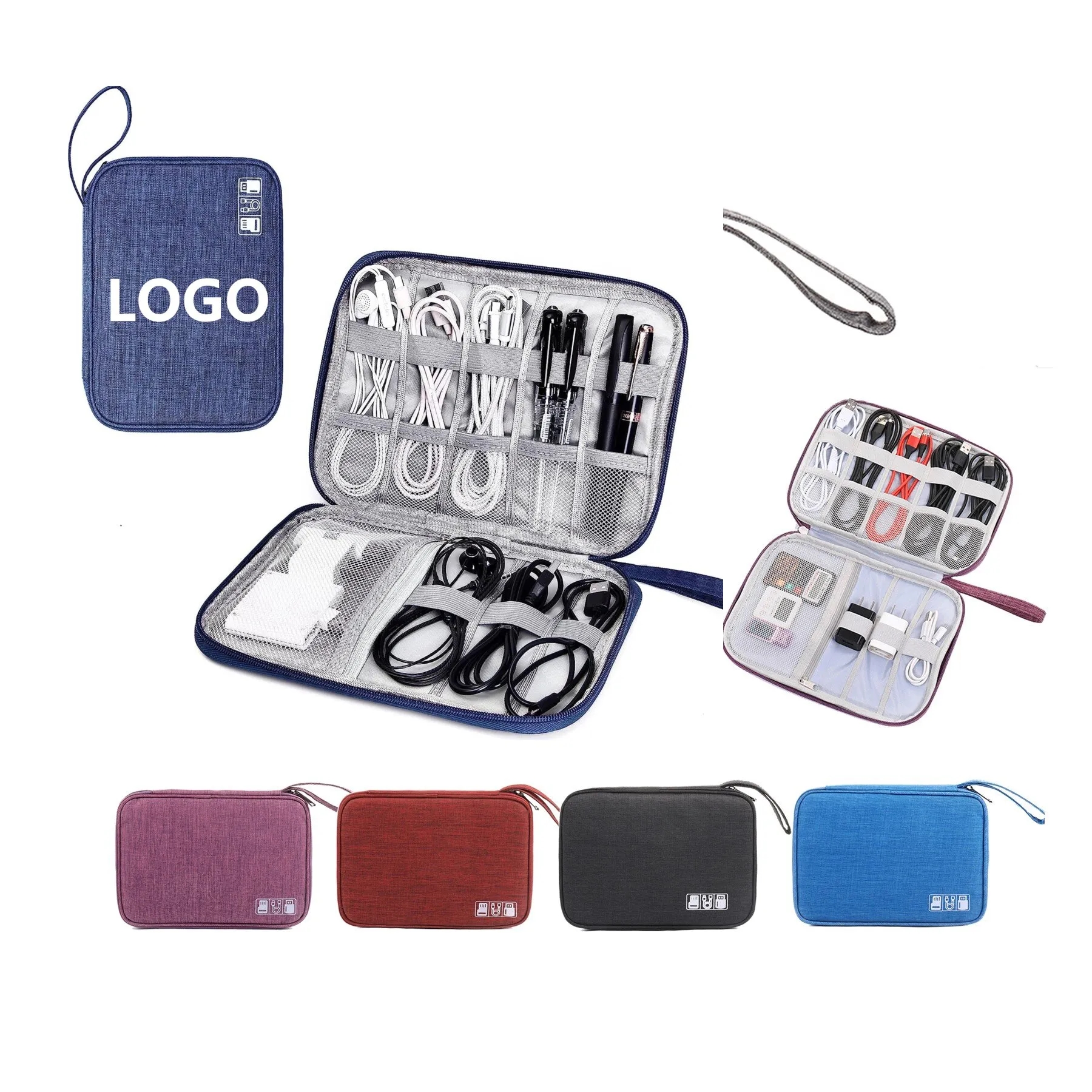 Portable Travel Electronics Cable Organizer Bag 6