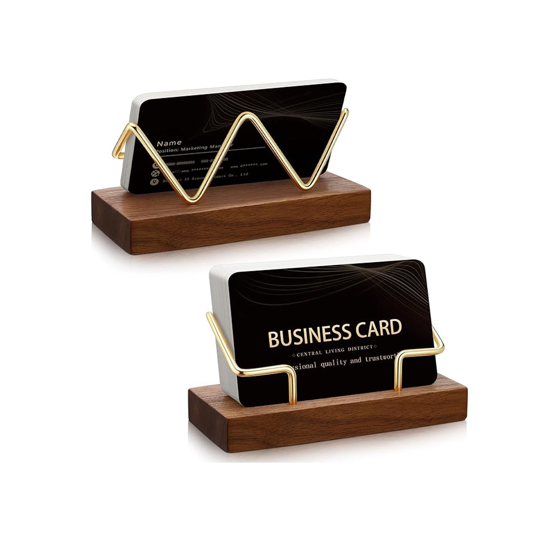 Wood Business Card Holder 2