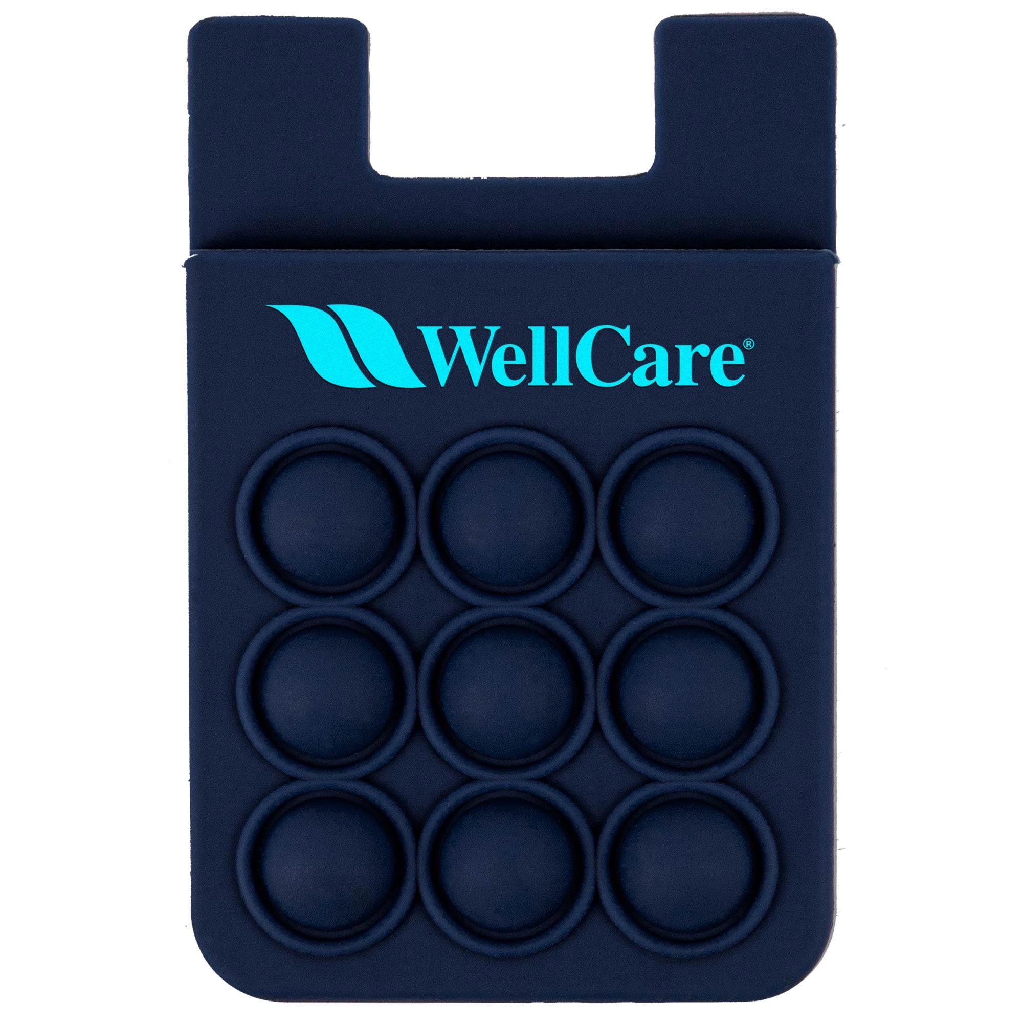Popper Stress Reliever Silicone Phone Wallet 24