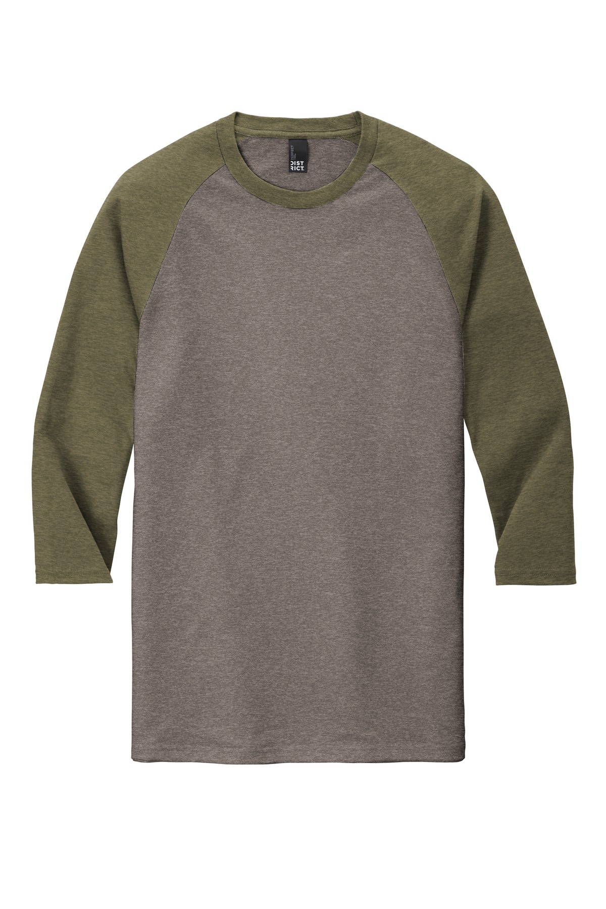 District Perfect Tri 3/4-Sleeve Raglan. DM136 3