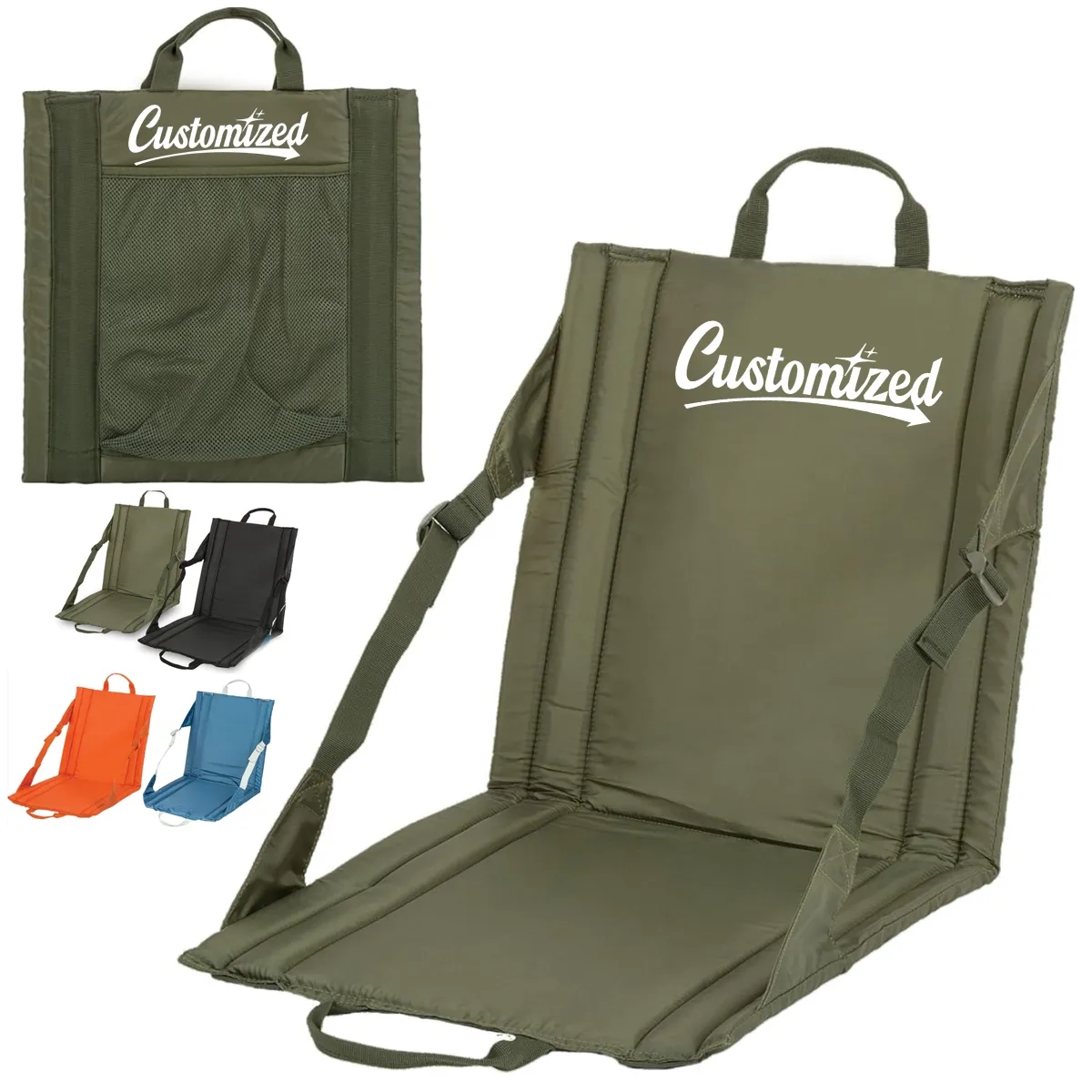 Portable Folding Outdoor Stadium Seat with Adjustable Strap 6