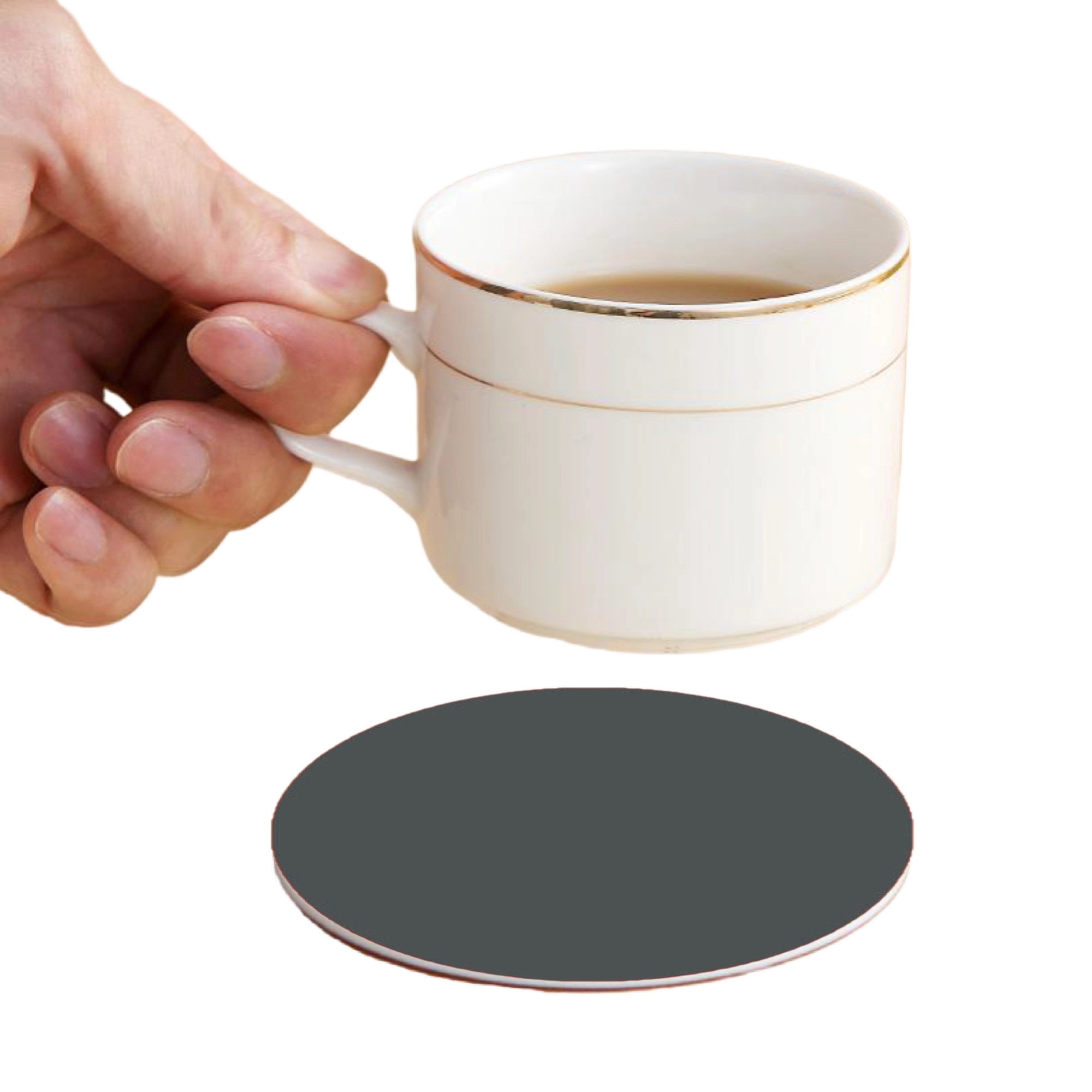 MOQ 50 Full Color PVC Round Coasters 12