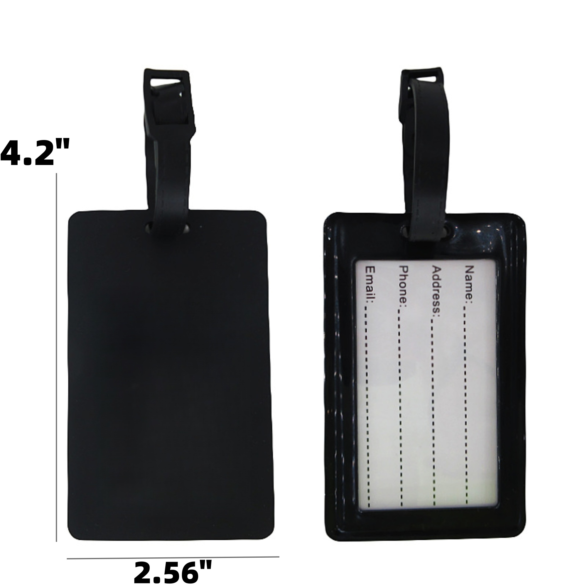 Silicone Luggage Tag w/Name ID Card 2