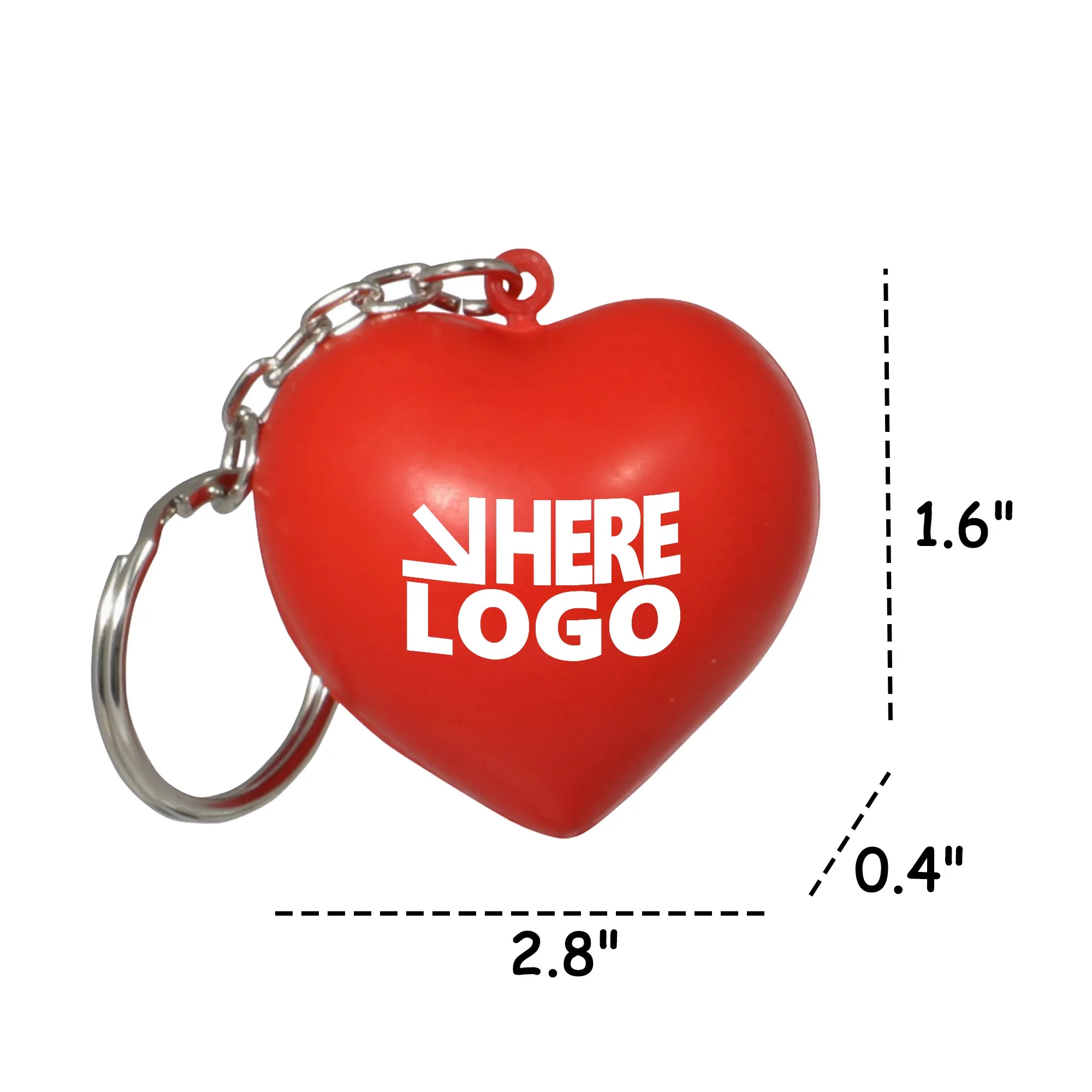 MOQ 20 Valentine Heart Stress Reliever Key Chain 2